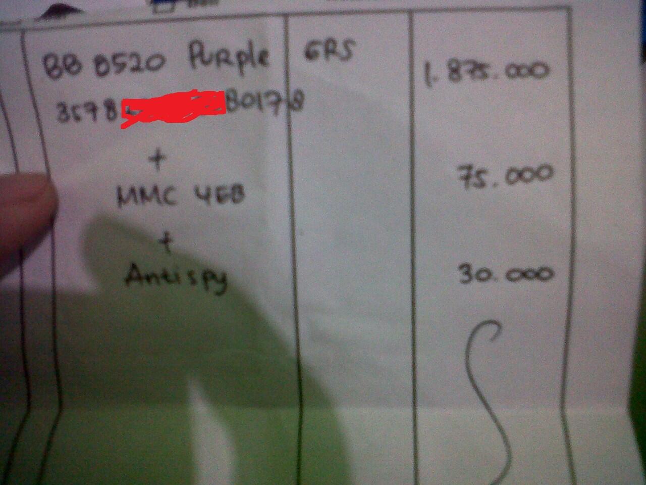BB/blackberry 8520 gemini Lengkap ex CTN / Comtech jogja/yogya RP.800ribuan