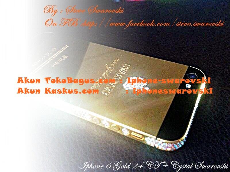 i-Phone 5 Black Gold 24Karat + Belian Swarovski