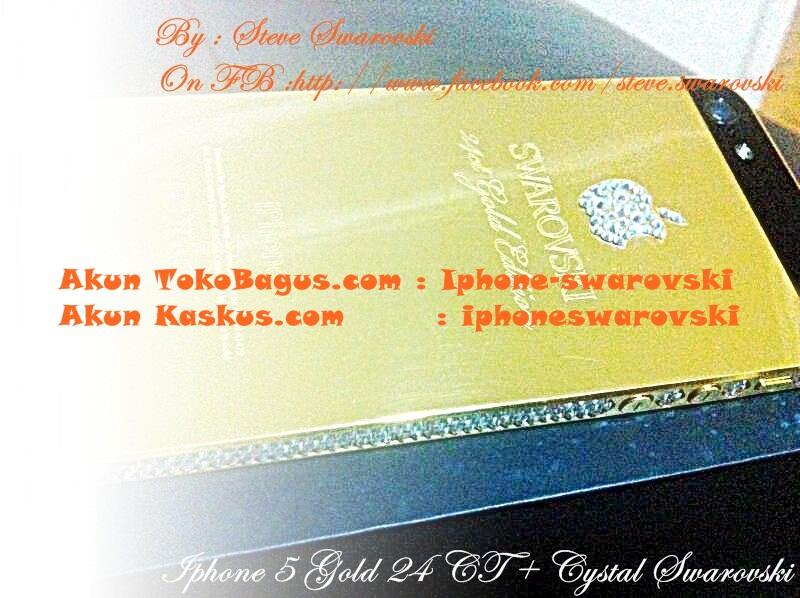 i-Phone 5 Black Gold 24Karat + Belian Swarovski