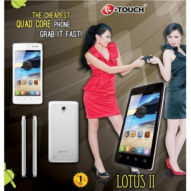 K-Touch Lotus II (Android Quadcore, Termurah)