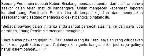 Gajah Mati, Pengadilan, Teks Proklamasi