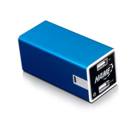 Paket Taff Power Bank 10400mAh Model HAME-MP1 + USB Power Adapter PUMA FS5GE -Blue