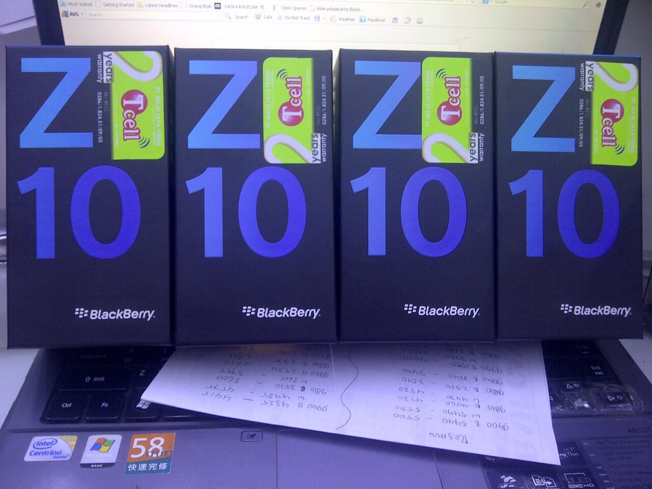 Blackberry Z10 Garansi TAM 2 Tahun