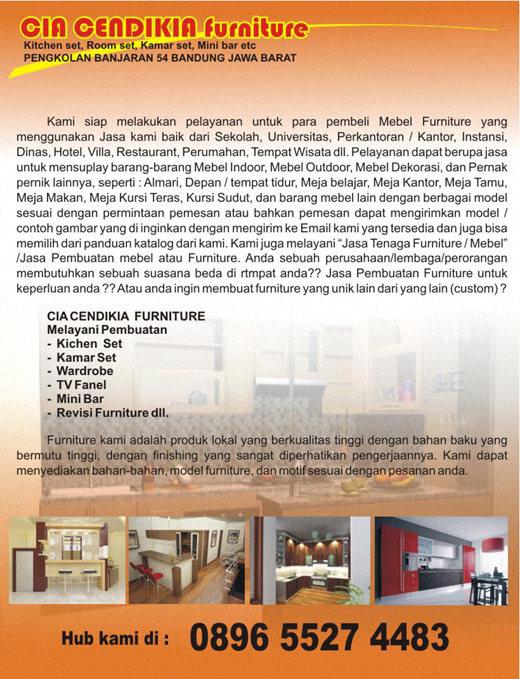 kitchen set, room set, mini bar bandung