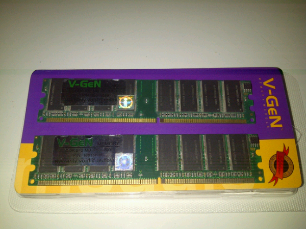 Second Memory RAM DDR1 V-gen 512MB