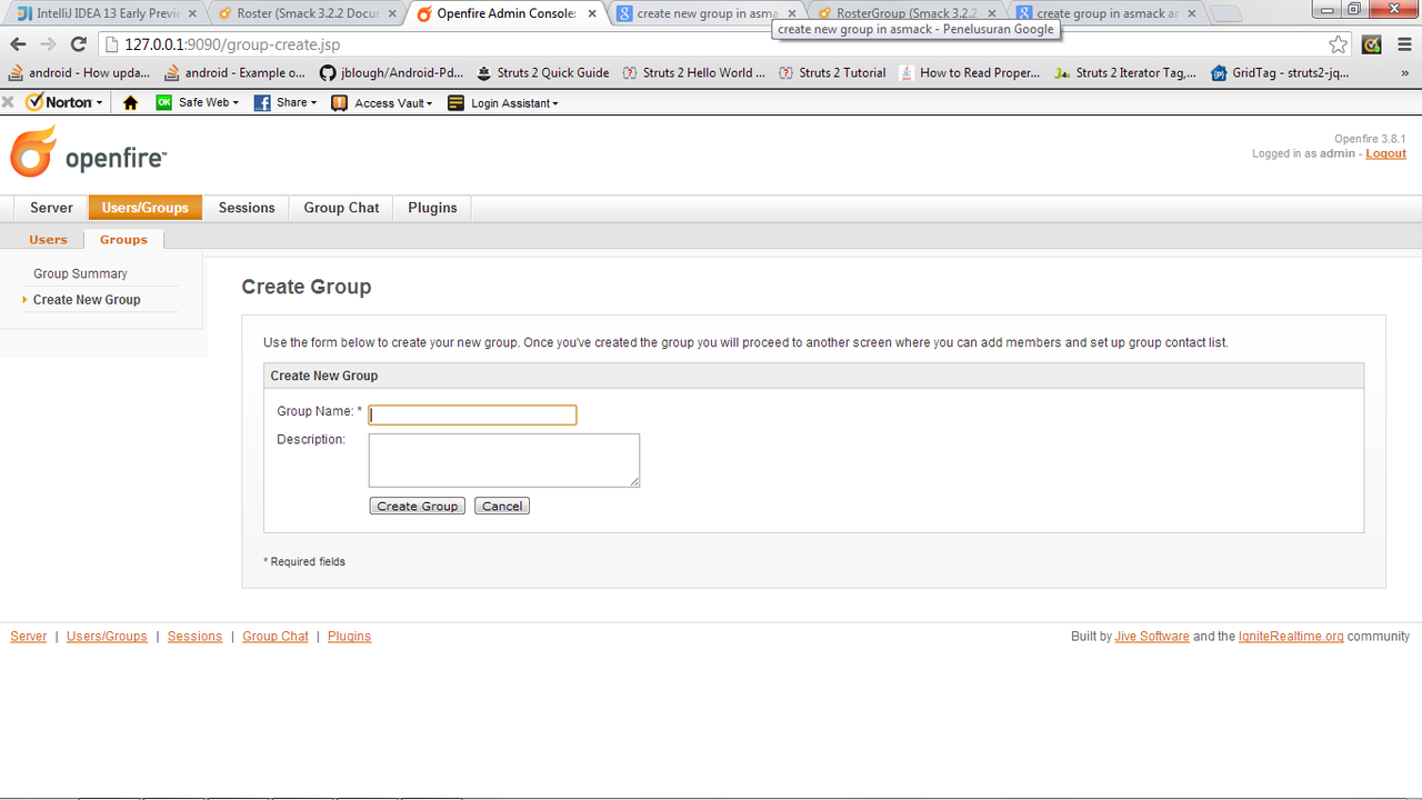 &#91;ASK&#93; Cara membuat Group di ASmack +OpenFire