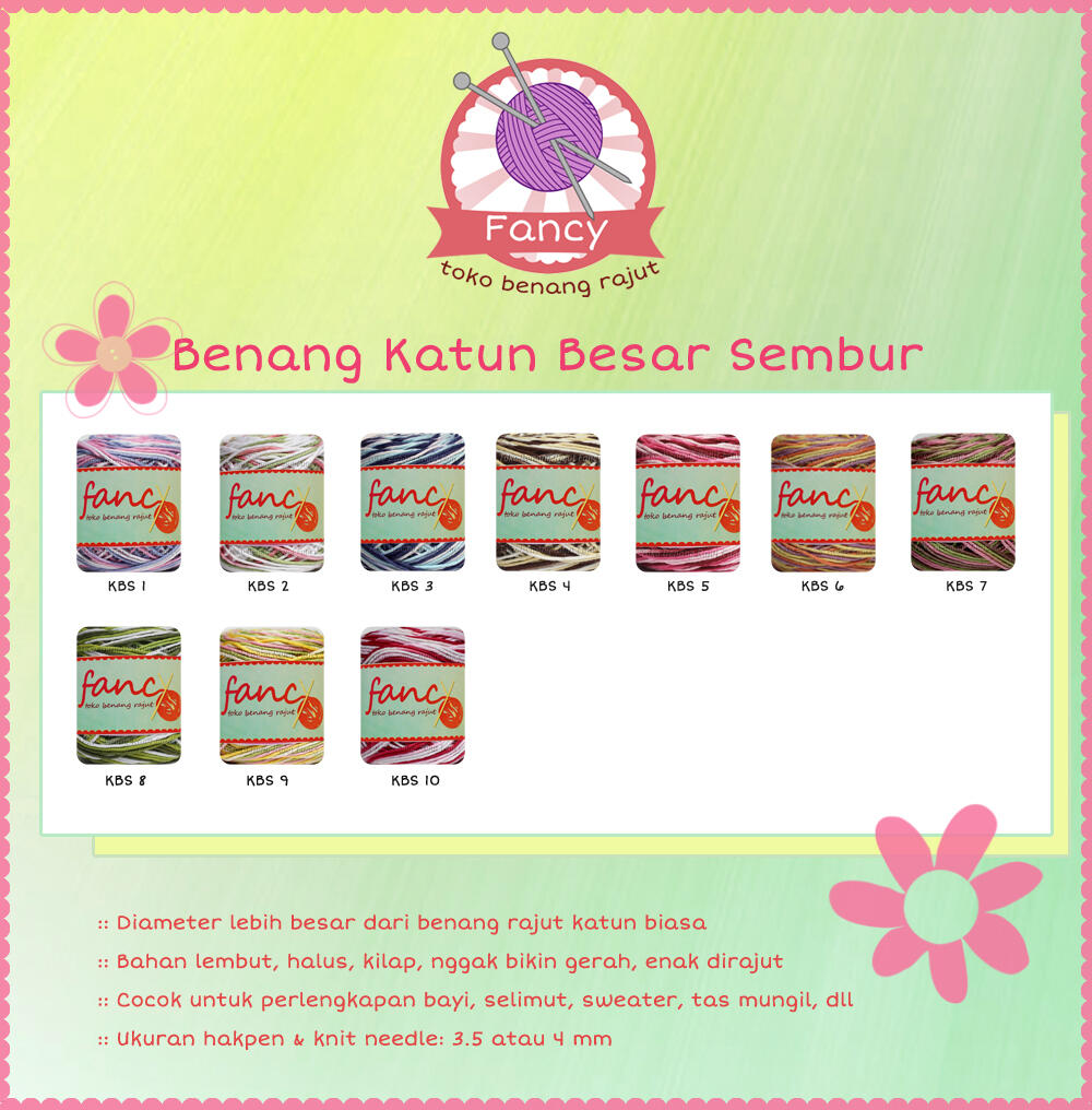 Dijual Benang Rajut Bahan Katun Big Ply Harga Murah, Stok Terbatas (Lokasi Surabaya)