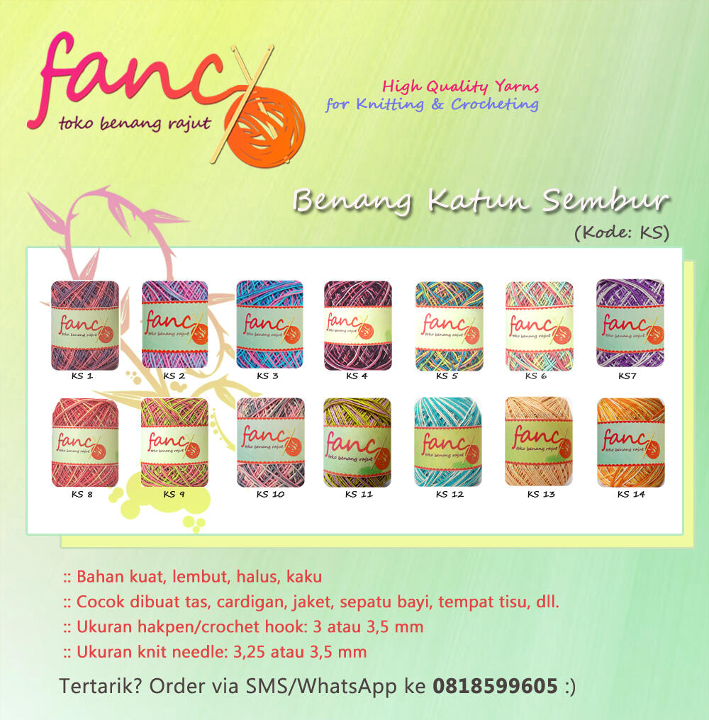 Dijual Benang Rajut Bahan Katun Big Ply Harga Murah, Stok Terbatas (Lokasi Surabaya)