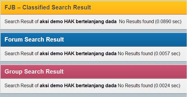 aksi demo HAK bertelanjang dada