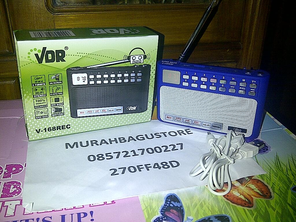 VDR MP3 PLAYER + FM RADIO + HIFI + SPEAKER + REC V-168REC