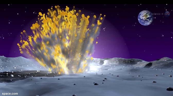 Meteorit Hantam Bulan, Ledakan Dahsyat Terlihat Hingga Bumi !!!