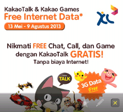 Koneksi Gratis Kakotalk Untuk Xl dan Telkomsel