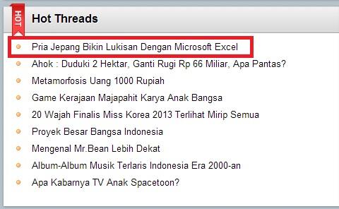 Wow ..Pria Jepang Bikin Lukisan Dengan Microsoft Excel Gan