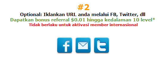 {sukamasoto}BONUS $0.1 + 1 Referal dan $0.2 buat refereal lvl 2