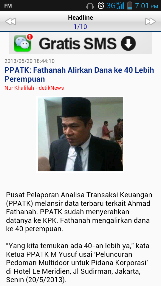 PPATK: Fathanah alirkan dana ke 40 lebih perempuan