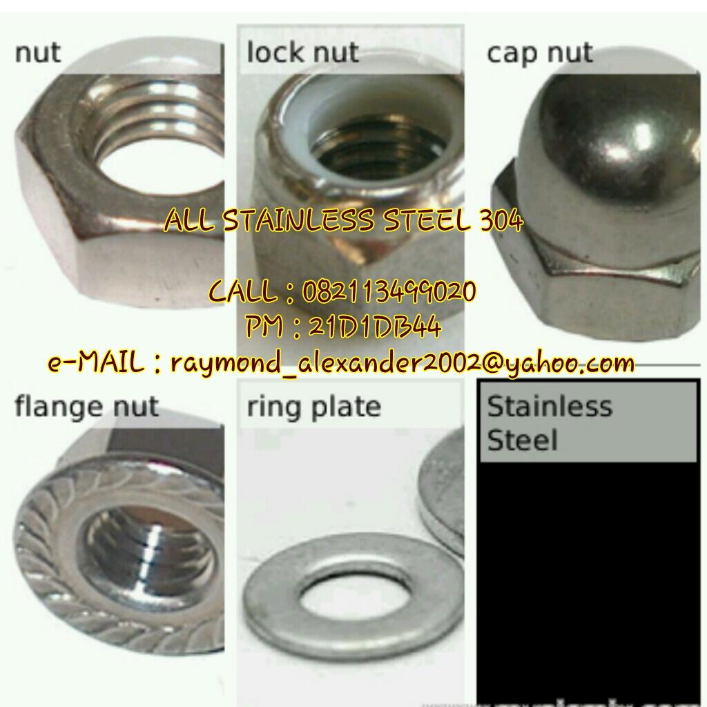 Terjual BAUT L STAINLESS STEEL FULLSET UNTUK BERBAGAI 