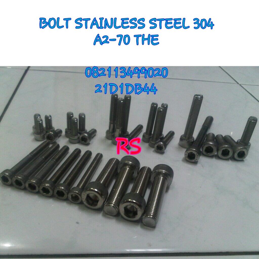 Jual BAUT L STAINLESS STEEL FULLSET UNTUK BERBAGAI JENIS MOTOR