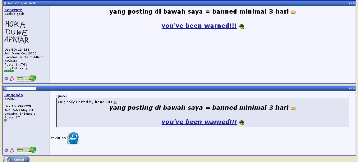 Momod dan Mimin mohon Masuk