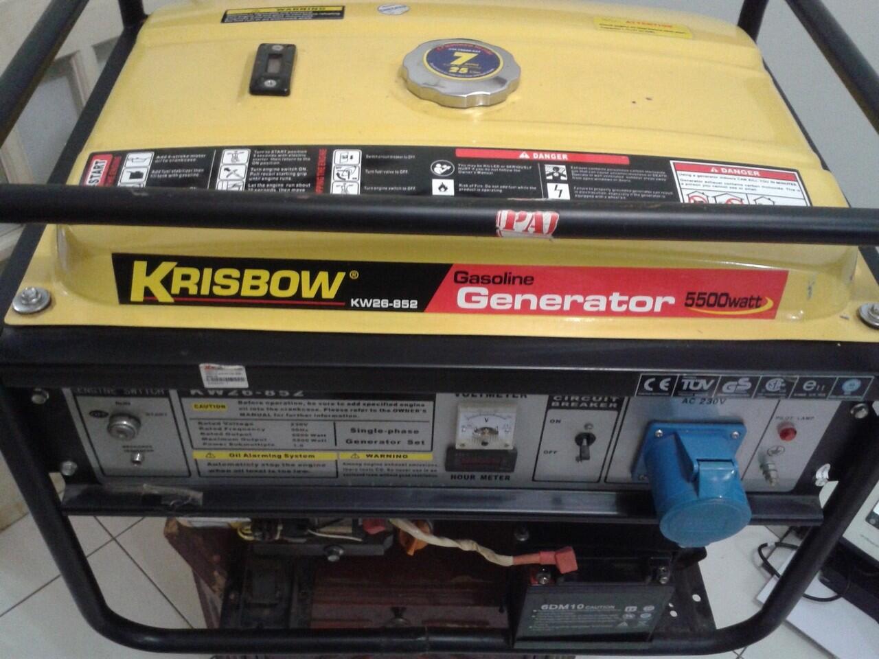 Jual CEPAT !!! GENSET KRISBOW 5500 Watt Kw26-852