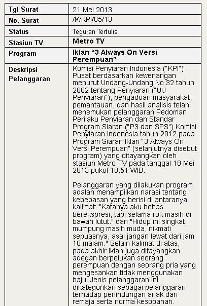 Iklan Thr*e Always ON: &quot;Kebebasan&quot; Semau Gue