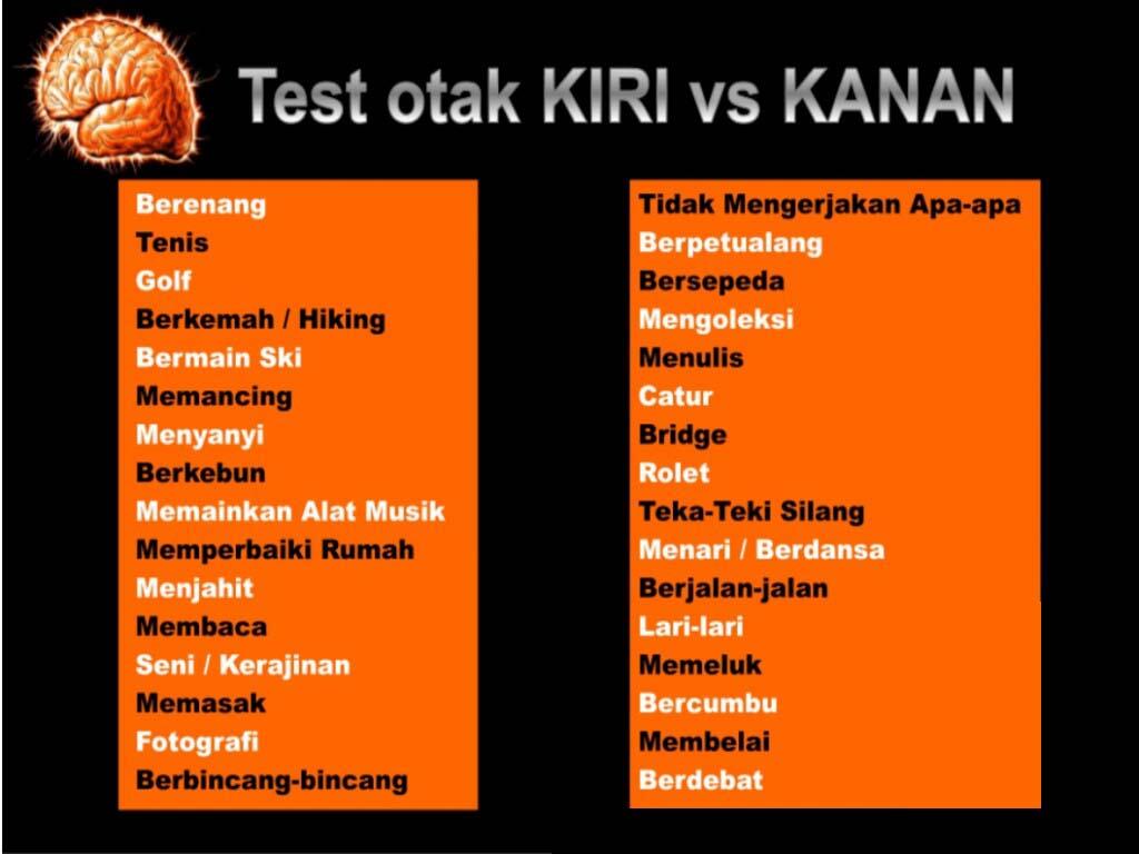 Test Otak Kiri VS Kanan