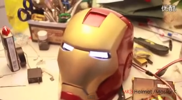 video pembuatan iron man helmet