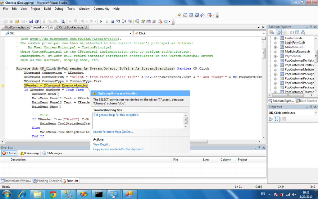 Microsoft data sqlclient sqlexception