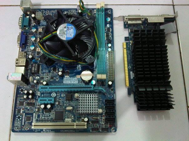 Terjual jual motherboard wibtek H61 1155 processor core 