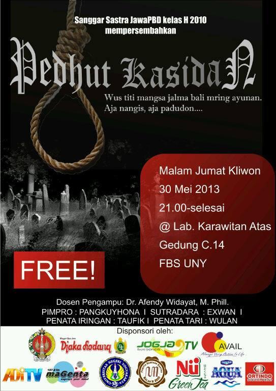 Pementasan Sanggar Sastra Jawa yang berjudul "Pedhut Kasidan" PBD UNY 2010