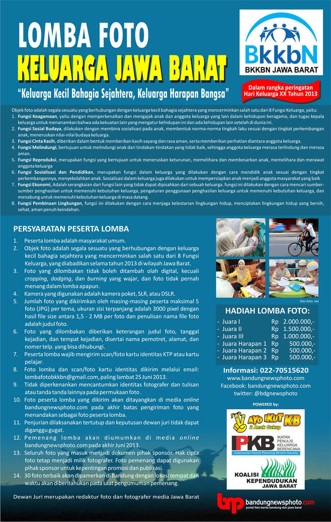 &#91;Deadline: 25 Juni '13&#93; Lomba Foto Keluarga Jawa Barat 2013 | GRATIS