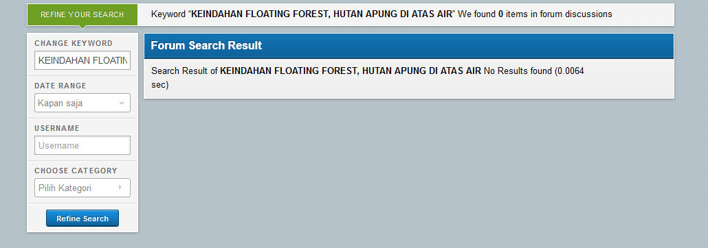 KEINDAHAN FLOATING FOREST, HUTAN APUNG DI ATAS AIR