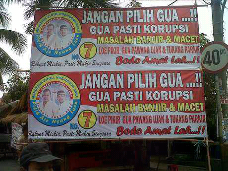 SPANDUK CALON WALIKOTA PALING GREGET DI INDONESIA ! (ngakak inside)