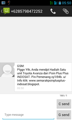 Kumpulan SMS penipuan