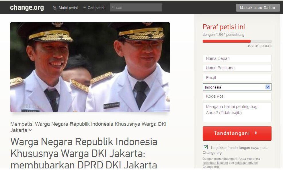 PETISI Pembubaran DPRD DKI Jakarta...Masuk gan !!!