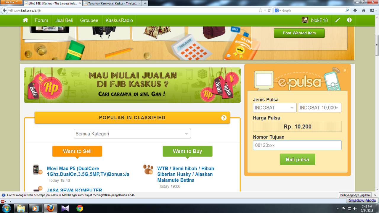 &#91;ask&#93; ada yang pernah nyoba e-pulsa dikaskus