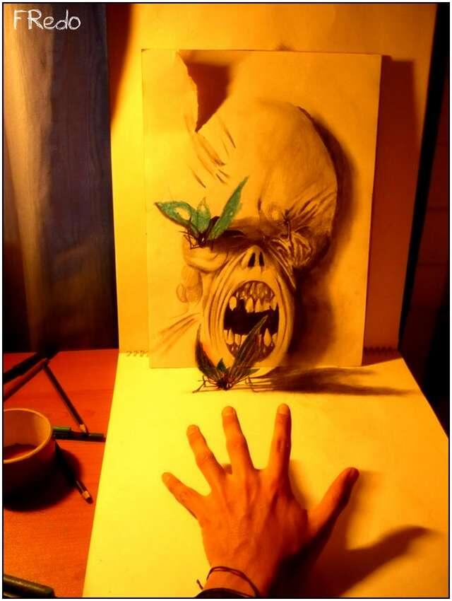 &#91;SUPER KEREN&#93; Lukisan Pensil 3D karya Anak umur 17 tahun!