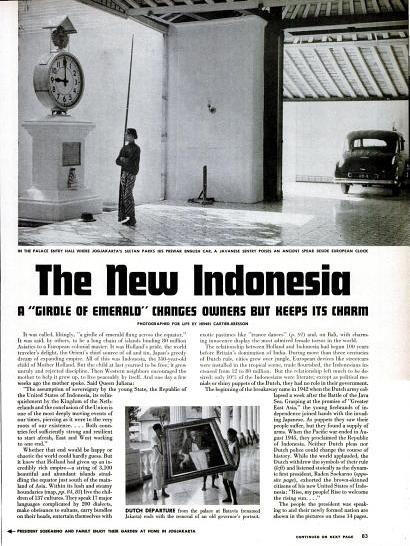 The New Nation Of Indonesia, LIFE Magazine 1950 by 