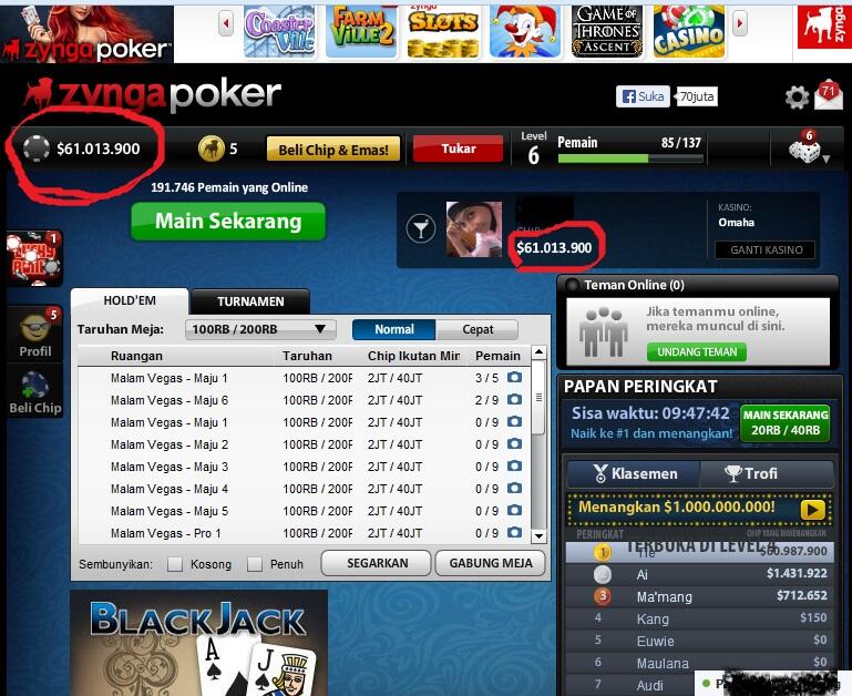 PARTAI KECIL JUAL/BELI CHIPS POKER TEXAS HOLDEM /Bisa Via Pulsa / REKBER