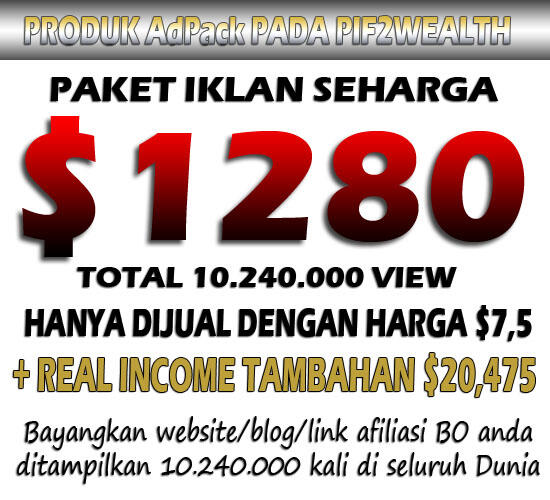 [Frezza]PIF2Wealth - $5 jadi $20,475 - Saya Modalin $5 Untuk Daftar