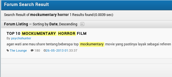 Mockumentary Horror Movies