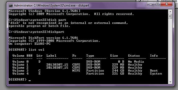 Hardisk partisi tidak terbaca