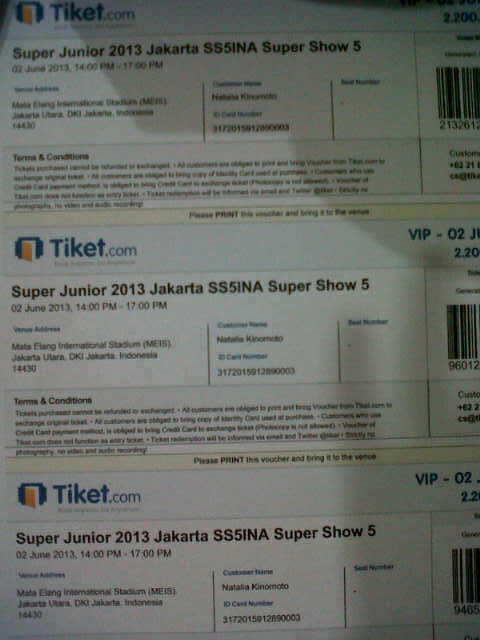 Jual CEPAT Tiket Konser SUPER SHOW 5 di jakarta VIP Class &quot; GA AMBIL UNTUNG&quot; Ready