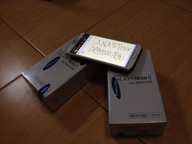 Jual samsung galaxy note 2...Livedemo .. wifi only..BNIB !!! White !! Segel ..