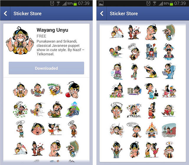 Ada Stiker &quot;Wayang Unyu&quot; di Facebook Messenger 