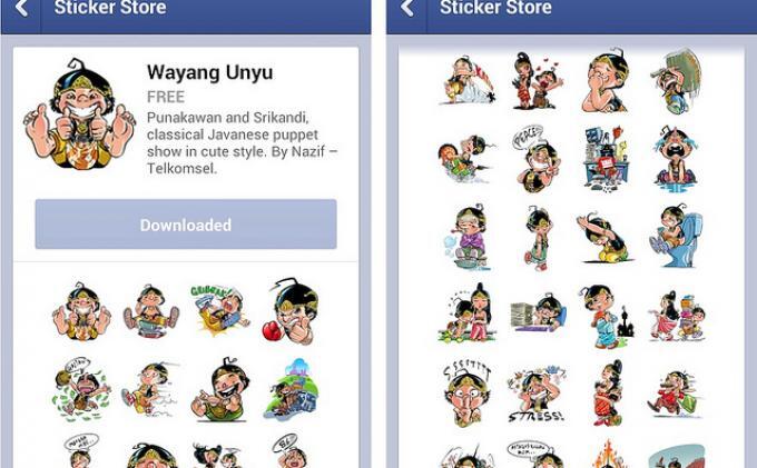 Stiker Wayang Eksis di Facebook