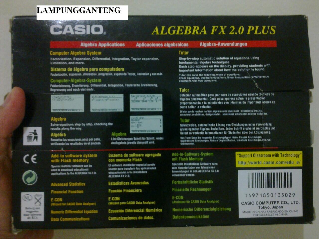 JUAL KALKULATOR SCIENTIFIC CASIO ALGEBRA FX 2.0 PLUS (2 ND)