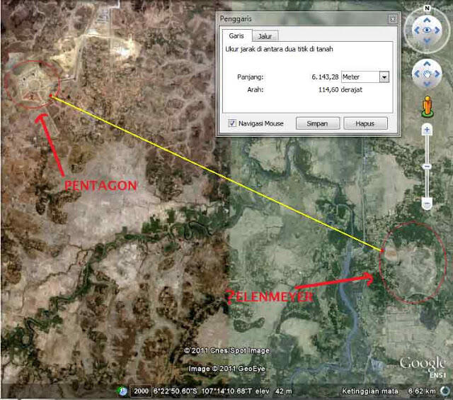 Struktur misterius di Karawang terlihat dari Google Earth