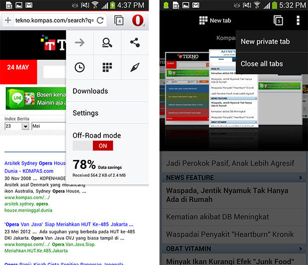 4 fitur andalan opera for Android Gan