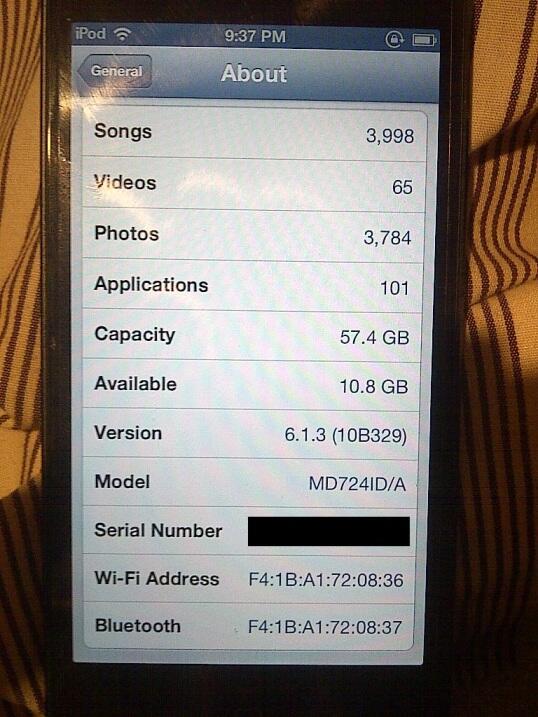 JUAL: iPod Touch 5 th Gen 64gb BLACK SECOND LIKE NEW MURAH LOKASI JAKARTA