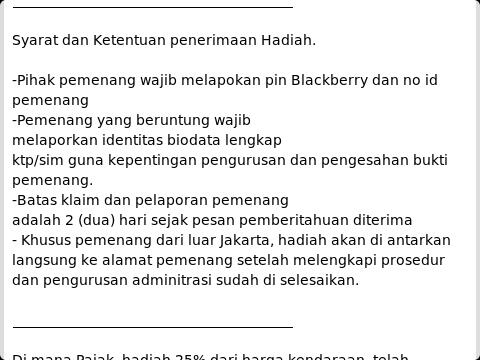 Modus Penipuan Mengatasnamakan RIM Blackberry Indonesia